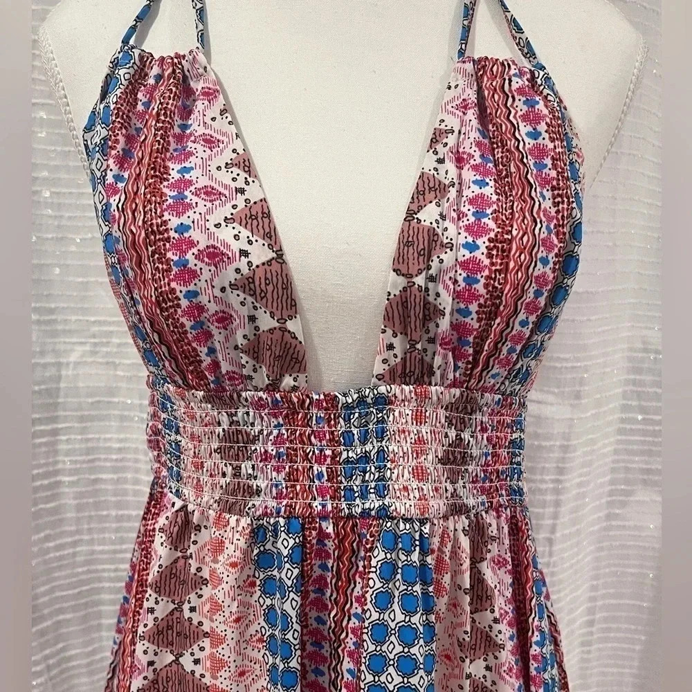 Lulu’s Maxin' Relaxin' Multi Print Backless Maxi … - image 8